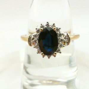  Blue Sapphire & Diamond Ring